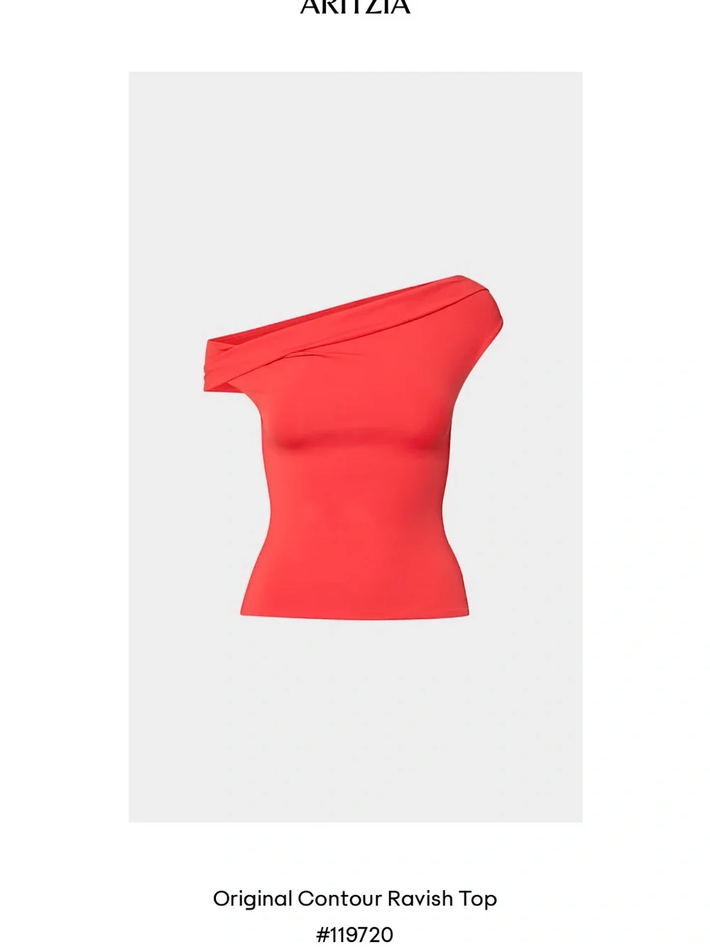 Aritzia Coral Red Off-Shoulder Camisole